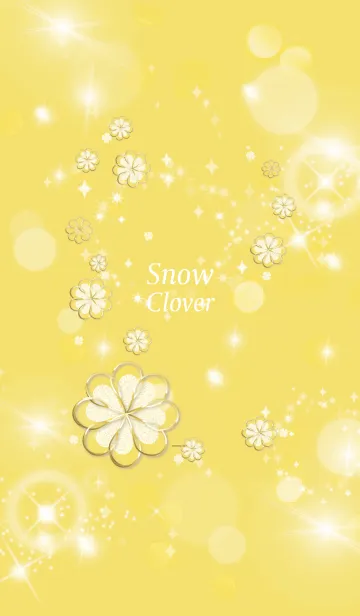 [LINE着せ替え] 黄色 : 全運気上昇！ Snow cloverの画像1