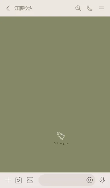 [LINE着せ替え] カーキベージュと恐竜。の画像2