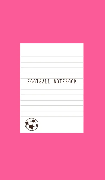 FOOTBALL NOTEBOOK/ショッキングピンクの着せ替えメイン画像