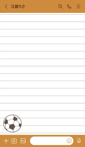 [LINE着せ替え] FOOTBALL NOTEBOOK/ライトブラウンの画像2