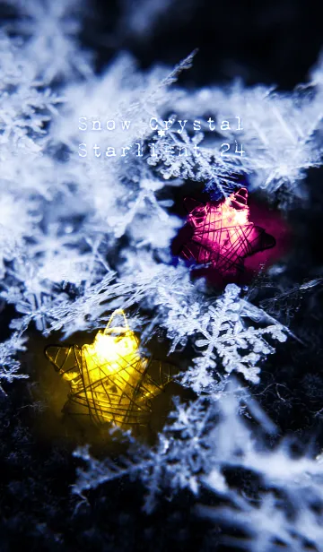 [LINE着せ替え] 雪の結晶と星の光 24の画像1