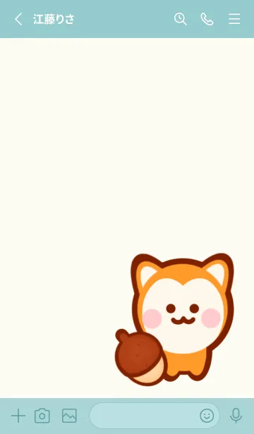 [LINE着せ替え] Lovely fox 4 :)の画像2