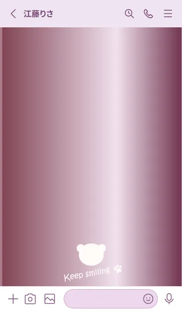 [LINE着せ替え] Small Bear *GLOSSYPINK 6*の画像2