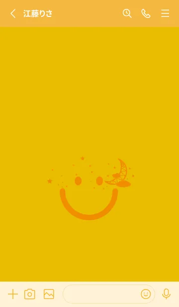 [LINE着せ替え] スマイル＆三日月 トパーズの画像2