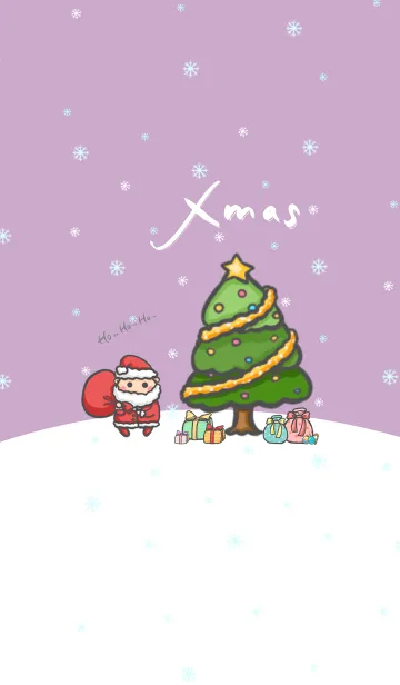 [LINE着せ替え] Happy Christmas J-taro purpleの画像1