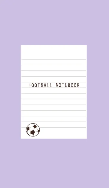 [LINE着せ替え] FOOTBALL NOTEBOOK/くすみパープルの画像1