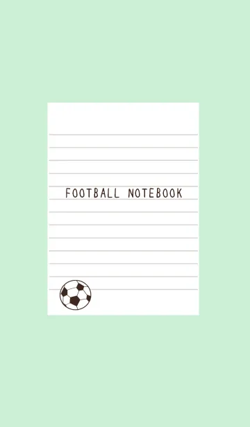 [LINE着せ替え] FOOTBALL NOTEBOOK/ライトミントグリーンの画像1