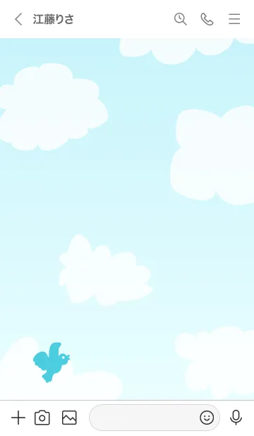 [LINE着せ替え] 幸せの青い鳥 空27の画像2