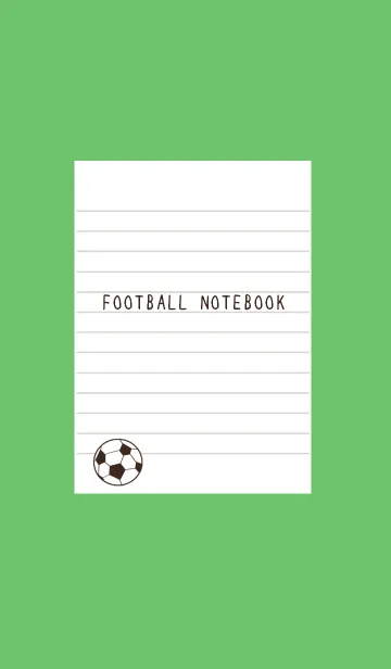 [LINE着せ替え] FOOTBALL NOTEBOOK/グリーン/ホワイトの画像1