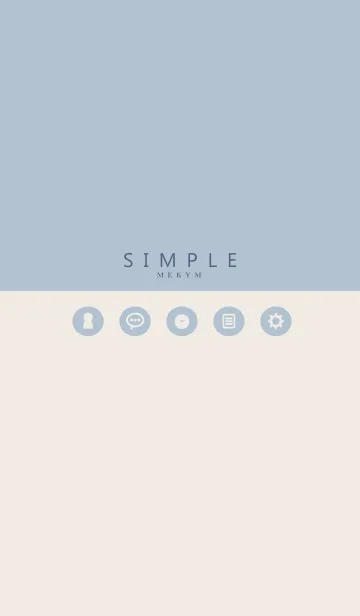 [LINE着せ替え] SIMPLE ICON BLUE.MEKYM 21の画像1