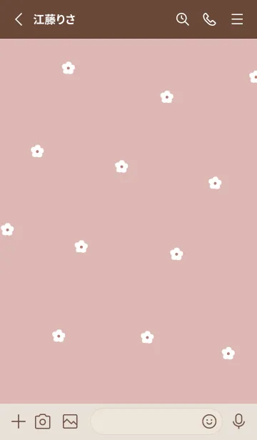 [LINE着せ替え] flower pattern #pink beigeの画像2