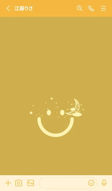 [LINE着せ替え] スマイル＆三日月 芥子色の画像2