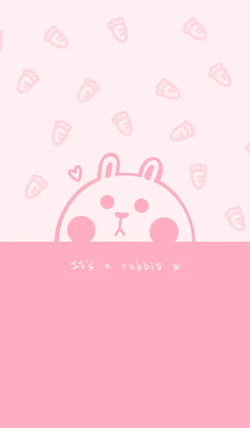 [LINE着せ替え] Bunny and Carrot J-cute pinkの画像1