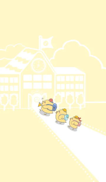 [LINE着せ替え] Duckling school fun J-yellow with greenの画像1