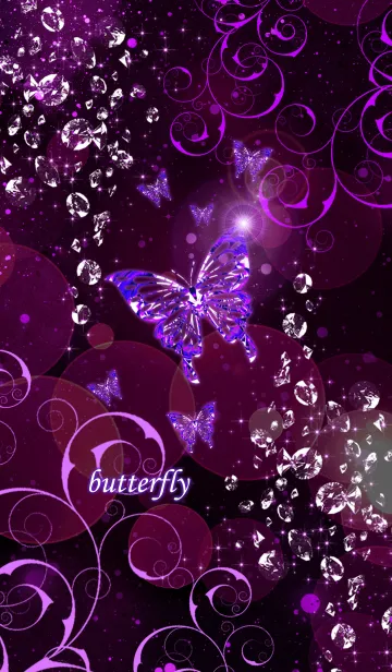 [LINE着せ替え] butterfly [Royal Purple]の画像1