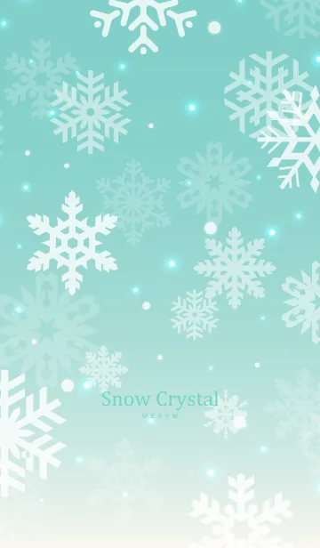[LINE着せ替え] Snow Crystal-EMERALD GREEN.MEKYM 9の画像1