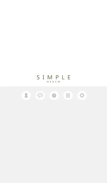 [LINE着せ替え] SIMPLE ICON WHITE.MEKYM 21の画像1