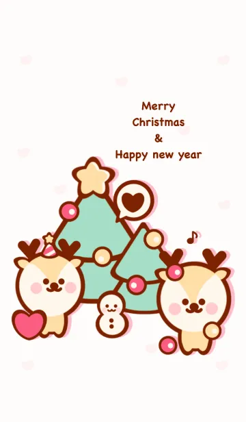 [LINE着せ替え] Little deer in winter 3の画像1