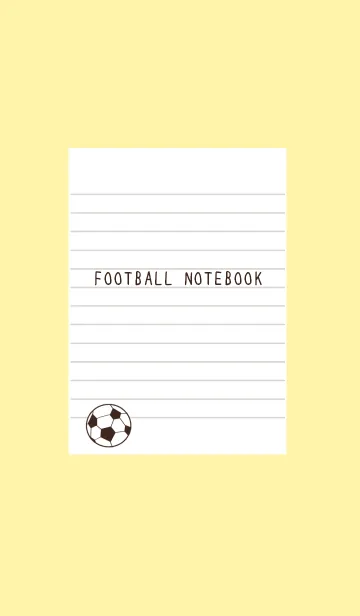 [LINE着せ替え] FOOTBALL NOTEBOOK/ライトイエローの画像1