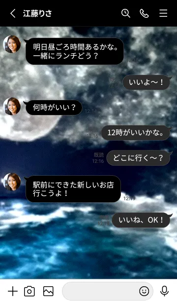 [LINE着せ替え] 夜の月 月の海 #DkR_27。の画像3