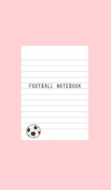 [LINE着せ替え] FOOTBALL NOTEBOOK/コーラルピンクの画像1