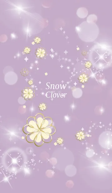 [LINE着せ替え] 紫 : 全運気上昇！ Snow cloverの画像1