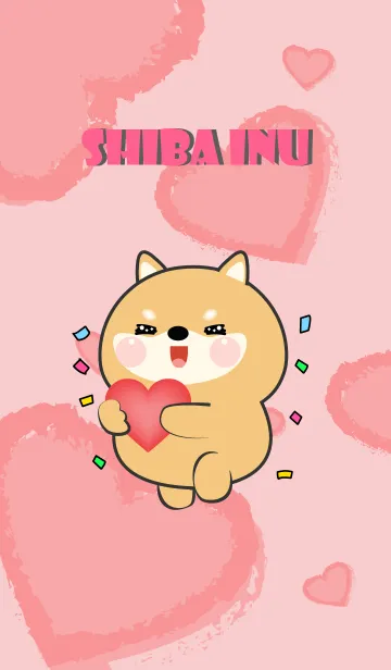 Cute Shiba Inu  InLove Theme (JP)の着せ替えメイン画像