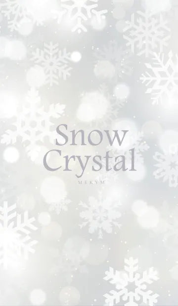 [LINE着せ替え] Snow Crystal-WHITE.MEKYM 9の画像1