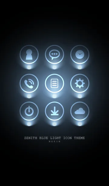 [LINE着せ替え] ZENITH BLUE LIGHT ICON THEME 2の画像1