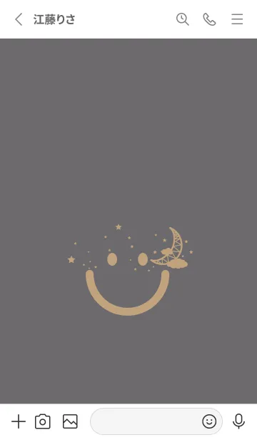 [LINE着せ替え] スマイル＆三日月 鳩羽紫の画像2