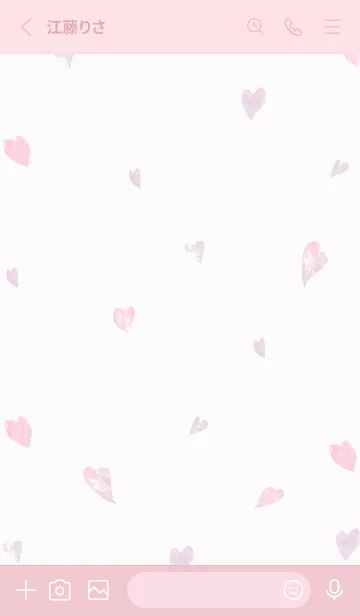 [LINE着せ替え] Pink heart -sleeping-の画像2