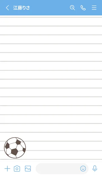 [LINE着せ替え] FOOTBALL NOTEBOOK/ブルー/イエローの画像2