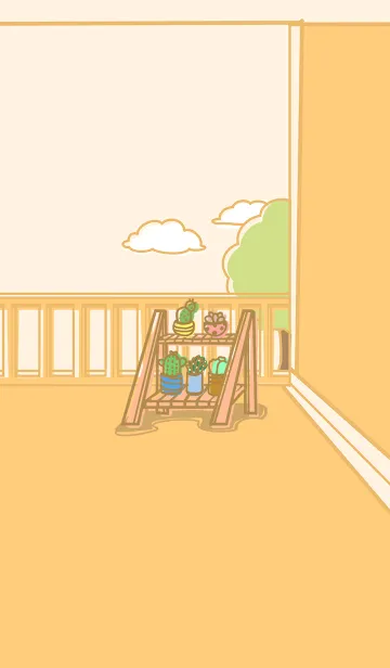 [LINE着せ替え] Painted planting J-orangeの画像1