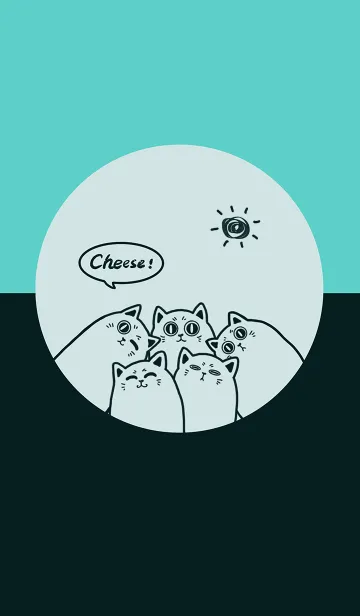 [LINE着せ替え] Meow...Cheese！ J-Indigo. Deep Indigoの画像1