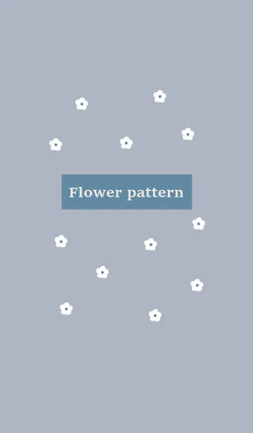 [LINE着せ替え] flower pattern #blue beigeの画像1