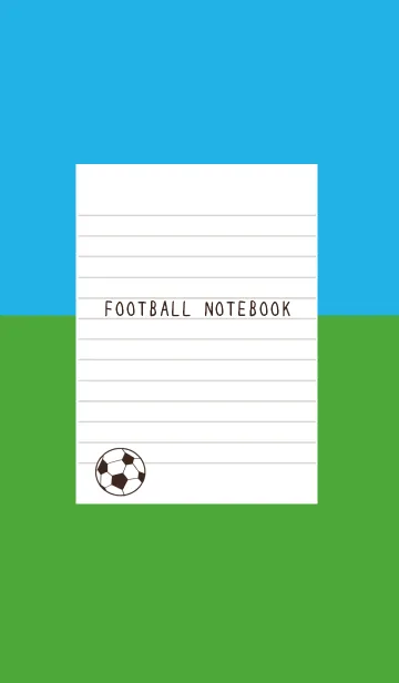 [LINE着せ替え] FOOTBALL NOTEBOOK/ブルー/グリーンの画像1