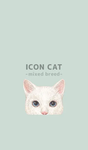 [LINE着せ替え] ICON CAT - ミックス - PASTEL GR/12の画像1