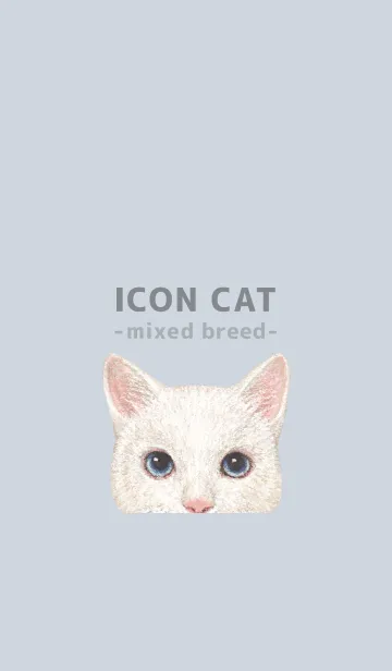 [LINE着せ替え] ICON CAT - ミックス - PASTEL BL/12の画像1