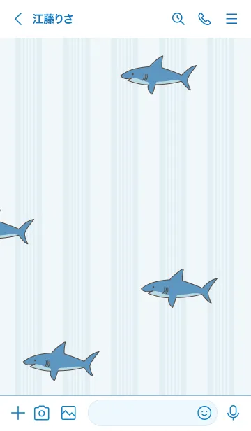 [LINE着せ替え] サメ たくさん21の画像2