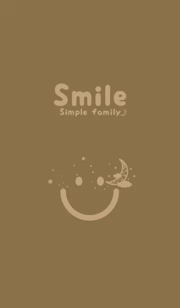 [LINE着せ替え] スマイル＆三日月 小鹿色の画像1
