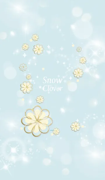 [LINE着せ替え] 青 : 全運気上昇！ Snow cloverの画像1