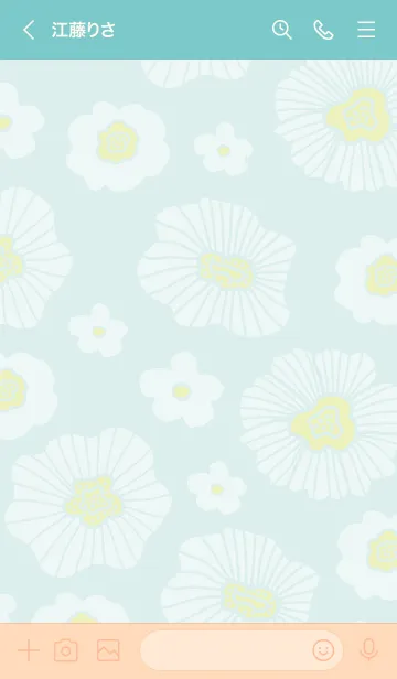 [LINE着せ替え] 白いお花たくさん3の画像2