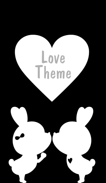 [LINE着せ替え] LOVE THEME Black and White 61の画像1