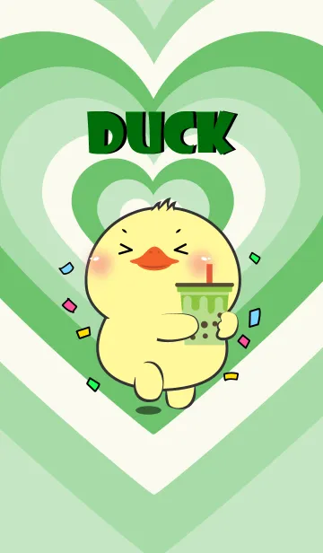 [LINE着せ替え] Duck  Like Green Color Theme (JP)の画像1