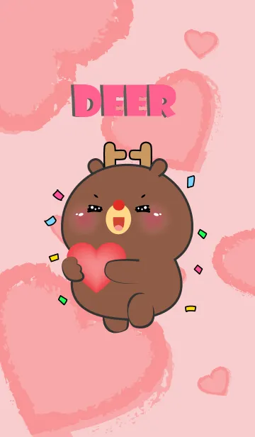 [LINE着せ替え] Cute Deer InLove Theme (JP)の画像1