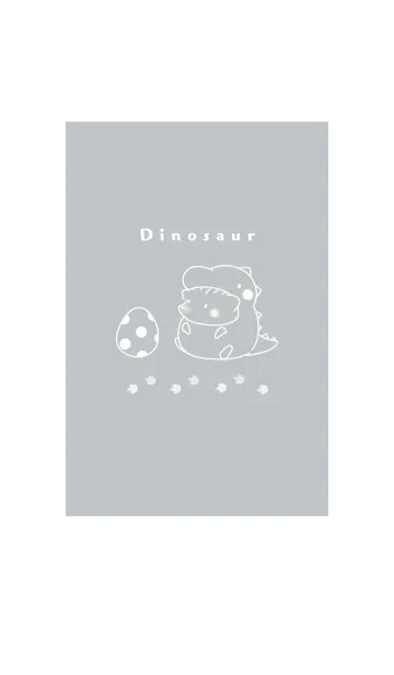 [LINE着せ替え] ハリネズミと恐竜 -グレー-の画像1