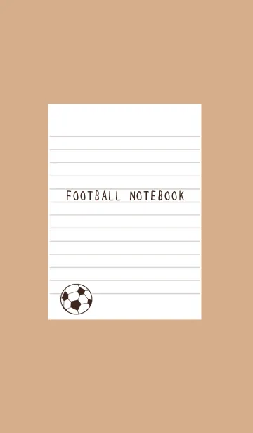 [LINE着せ替え] FOOTBALL NOTEBOOK/カフェモカカラーの画像1