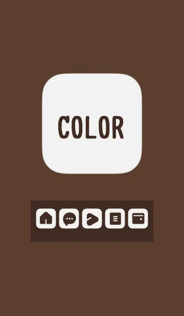 [LINE着せ替え] brown color B11の画像1