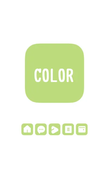 [LINE着せ替え] green color B24の画像1