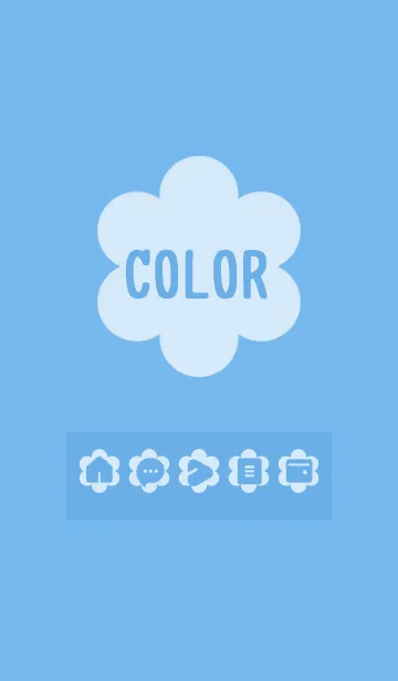 [LINE着せ替え] blue color C11の画像1